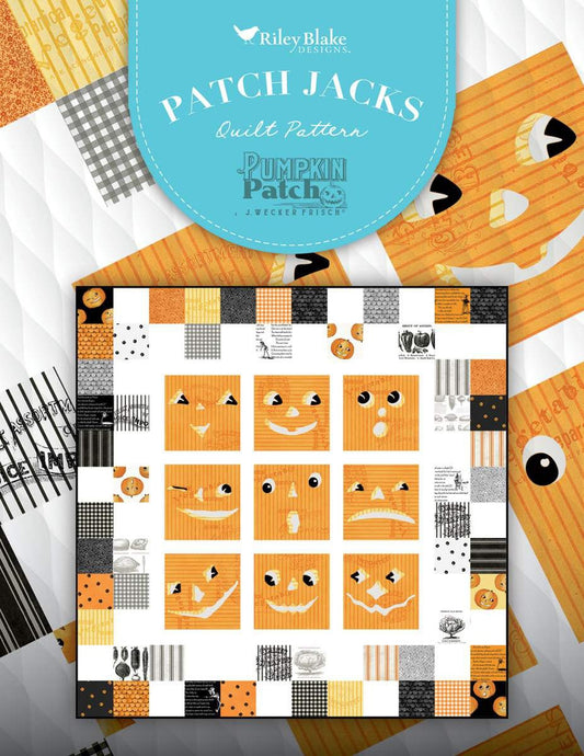 DEAL Patch Jacks Quilt PATTERN P120 - J. Wecker Frisch - Riley Blake Designs - INSTRUCTIONS Only - Halloween Piecing Raw-Edge Applique