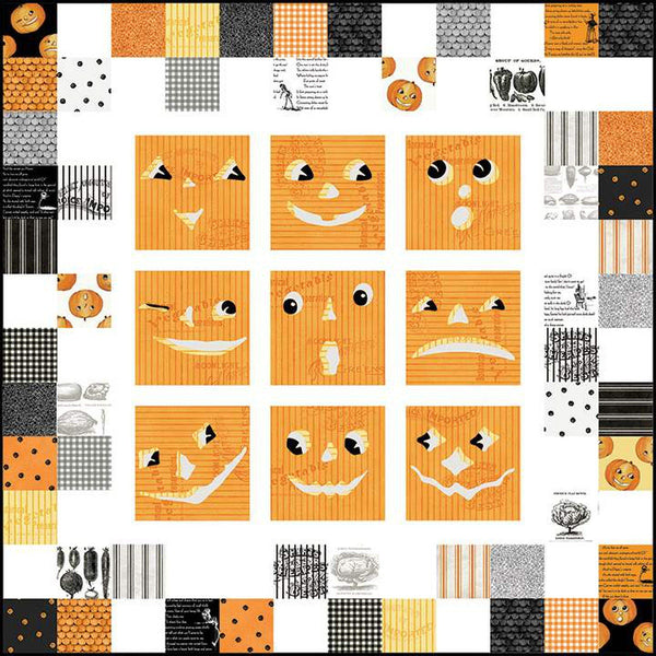 SALE Patch Jacks Quilt PATTERN P120 by J. Wecker Frisch - Riley Blake Designs - INSTRUCTIONS Only - Halloween Piecing Raw-Edge Applique