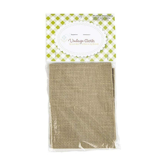 DEAL Lori Holt Vintage Cloth 10-Count VC18 Tula Burlap - Riley Blake Designs - 18" x 18" Rayon/Cotton Blend - Counted Cross Stitch