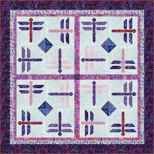 SALE Harmony & Fortune Quilt PATTERN P185 - The Whimsical Workshop - Riley Blake Designs - INSTRUCTIONS Only - Pieced Dragonflies