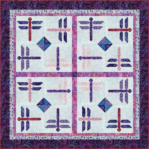 Harmony and Fortune Quilt PATTERN P185 by The Whimsical Workshop - Riley Blake Designs - INSTRUCTIONS Only - Pieced Dragonflies