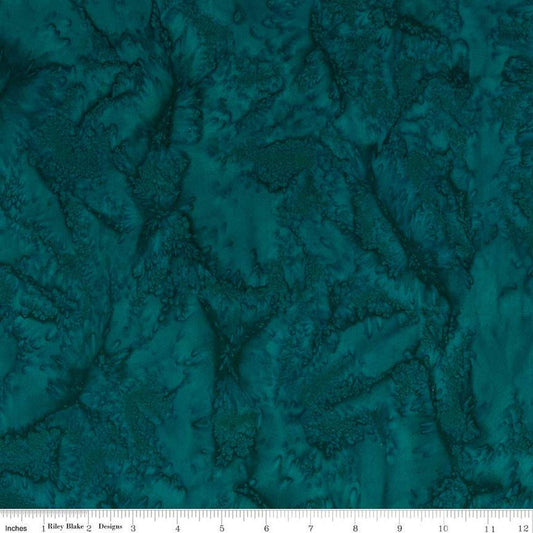 DEAL Batiks Expressions Hand-Dyes BTHH161 Dark Turquoise 1 - Riley Blake Designs - Hand-Dyed Print - Quilting Cotton Fabric