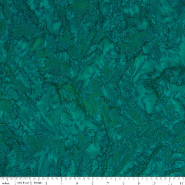 SALE Batiks Expressions Hand-Dyes BTHH160 Dark Turquoise - Riley Blake Designs - Hand-Dyed Print - Quilting Cotton Fabric