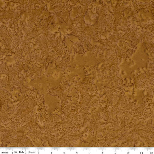 CLEARANCE Batiks Expressions Hand-Dyes BTHH145 Dark Yellow 2 - Riley Blake Designs - Hand-Dyed Print - Quilting Cotton Fabric
