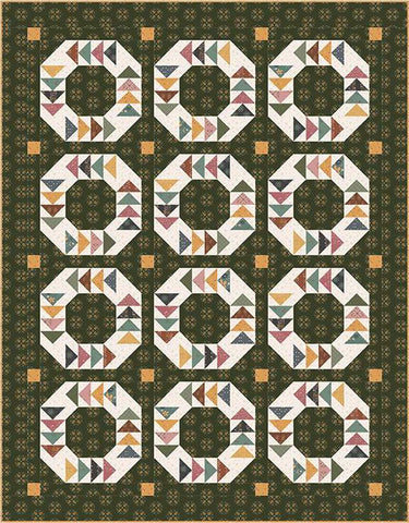 SALE Welcome Wreath Quilt PATTERN P042 by Amber Johnson - Riley Blake - INSTRUCTIONS Only - Piecing Beginner Friendly - Multiple Sizes