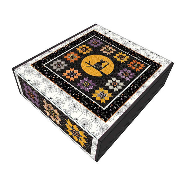 Meowing at the Moon Boxed Runner Kit KT-14500 - Riley Blake Designs - Box Pattern Fabric - Halloween - Beggar's Night - Quilting Cotton