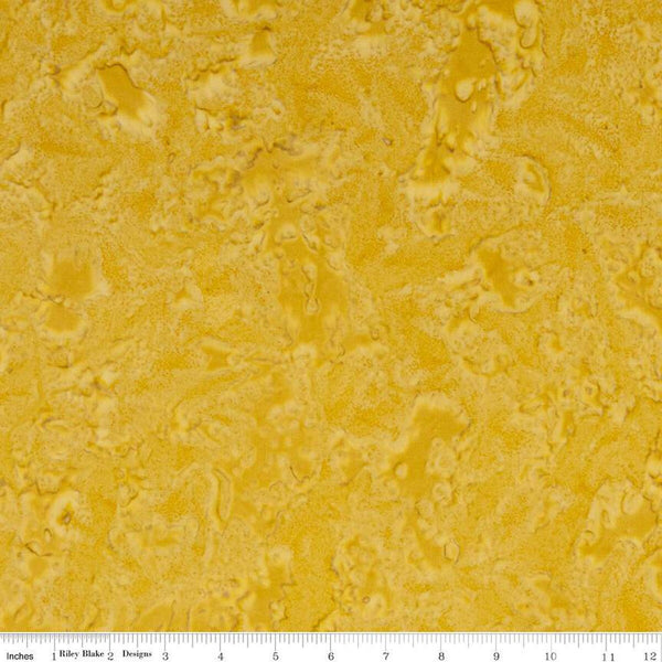 SALE Batiks Expressions Hand-Dyes BTHH143 Dark Yellow - Riley Blake Designs - Hand-Dyed Print - Quilting Cotton Fabric