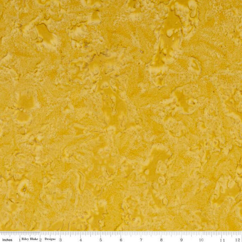 SALE Batiks Expressions Hand-Dyes BTHH143 Dark Yellow - Riley Blake Designs - Hand-Dyed Print - Quilting Cotton Fabric