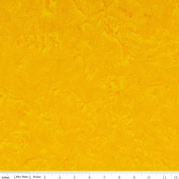 SALE Batiks Expressions Hand-Dyes BTHH140 Sunflower - Riley Blake Designs - Hand-Dyed Print - Quilting Cotton