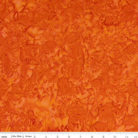 SALE Batiks Expressions Hand-Dyes BTHH131 Orange - Riley Blake Designs - Hand-Dyed Print - Quilting Cotton Fabric