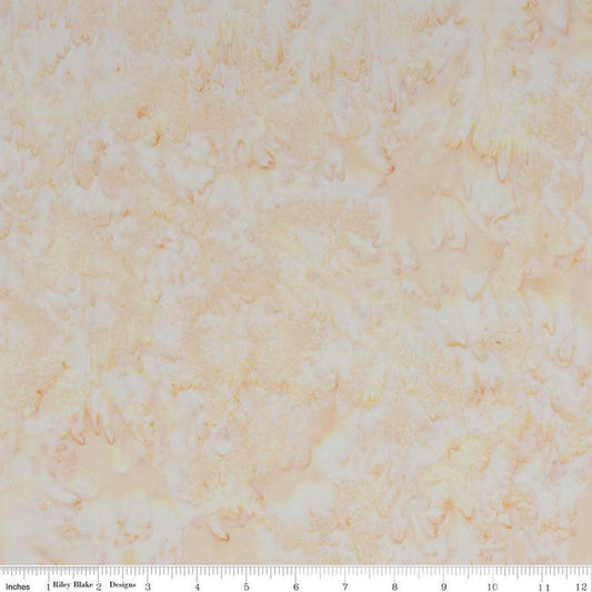 16" End of Bolt - CLEARANCE Batiks Expressions Hand-Dyes BTHH126 Pale Peach - Riley Blake Designs - Hand-Dyed Print - Quilting Cotton Fabric