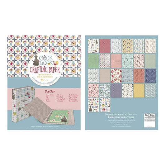 DEAL Lori Holt Cook Book Crafting Paper Pad ST-24588 - Riley Blake Designs - 8 1/2" x 11" - 26 Sheets