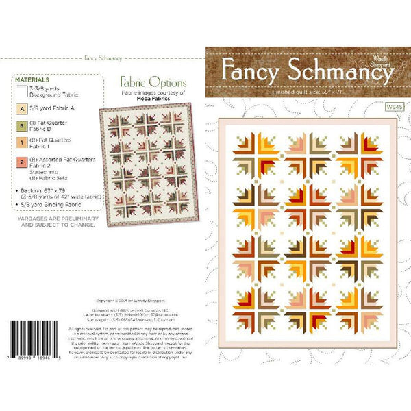 SALE Fancy Schmancy Quilt PATTERN P180 by Wendy Sheppard - Riley Blake Designs - INSTRUCTIONS Only - Piecing Fat Quarter Friendly