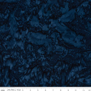 DEAL Batiks Expressions Hand-Dyes BTHH181 Dark Blue 3 - Riley Blake Designs - Hand-Dyed Print - Quilting Cotton