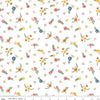 Gone Glamping Flowers C14793 White - Riley Blake Designs - Floral Camping - Quilting Cotton Fabric