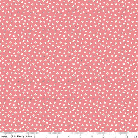 SALE Gone Glamping Blossoms C14794 Coral - Riley Blake Designs - Floral Flowers Camping - Quilting Cotton Fabric