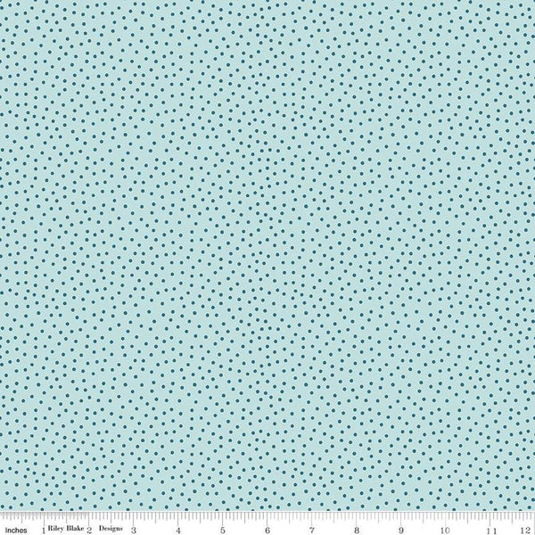 SALE Gone Glamping Dots C14796 Sky - Riley Blake Designs - Dot Dotted Camping - Quilting Cotton Fabric