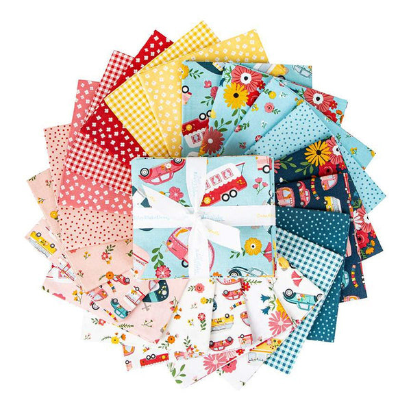 Gone Glamping Fat Quarter Bundle 21 pieces - Riley Blake Designs - Pre cut Precut - Camping - Quilting Cotton Fabric