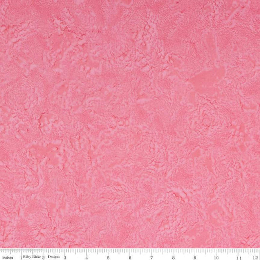 Batiks Expressions Hand-Dyes BTHH115 Pink - Riley Blake Designs - Hand-Dyed Print - Quilting Cotton Fabric