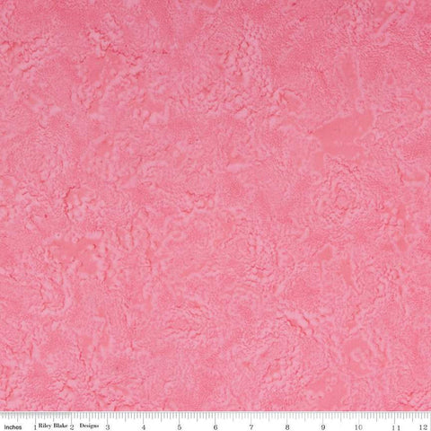 Batiks Expressions Hand-Dyes BTHH115 Pink - Riley Blake Designs - Hand-Dyed Print - Quilting Cotton Fabric