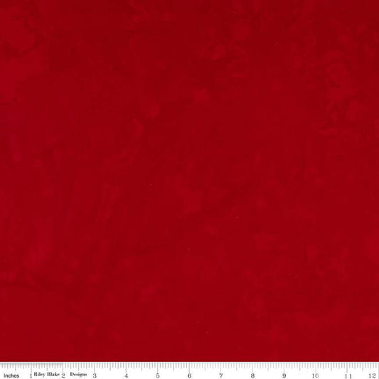Batiks Expressions Hand-Dyes BTCB125 Red Red - Riley Blake Designs - Hand-Dyed Print - Quilting Cotton Fabric
