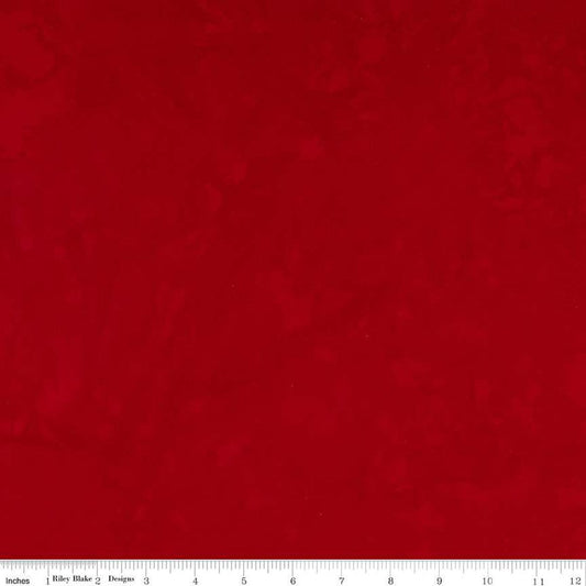 Fat Quarter End of Bolt Piece - Batiks Expressions Hand-Dyes BTCB125 Red - Riley Blake Designs - Hand-Dyed Print - Quilting Cotton Fabric