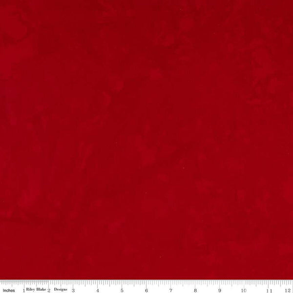 Batiks Expressions Hand-Dyes BTCB125 Red Red - Riley Blake Designs - Hand-Dyed Print - Quilting Cotton Fabric