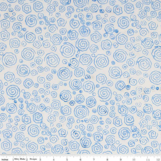 SALE Batiks Expressions Tjaps BTCB1002 Little Boy Blue - Riley Blake Designs - Hand-Dyed Print - Quilting Cotton Fabric