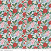 A Pear-fect Christmas Flowers Dancing C14971 White - Riley Blake Designs - Floral Flower - Quilting Cotton Fabric