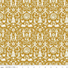 31" End of Bolt - A Pear-fect Christmas Lords A-Leaping C14972 Gold Riley Blake - The Twelve Days of Christmas Icons Quilting Cotton Fabric