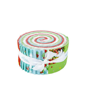 DEAL Jingle Bells 2.5 Inch Rolie Polie Jelly Roll 40-Piece - Riley Blake Designs - Precut  Bundle - Christmas - Cotton Fabric