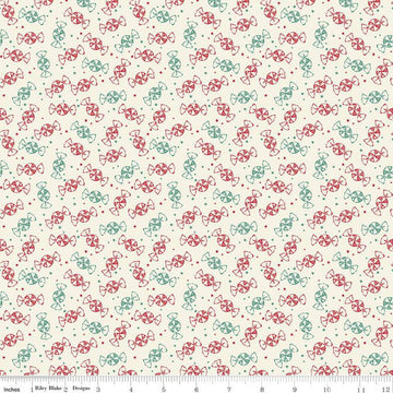 Merry Little Christmas Peppermint C14846 Cream - Riley Blake Designs - Candy Peppermints - Quilting Cotton Fabric