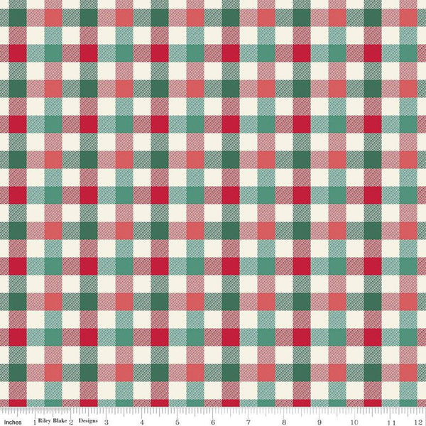 SALE Merry Little Christmas Check C14848 Multi by Riley Blake Designs - Checks Checkered - Quilting Cotton Fabric