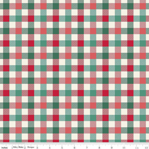 SALE Merry Little Christmas Check C14848 Multi by Riley Blake Designs - Checks Checkered - Quilting Cotton Fabric