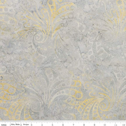 DEAL Batiks Expressions Breathe BTAP817 Platinum - Riley Blake Designs - Hand-Dyed Print - Quilting Cotton