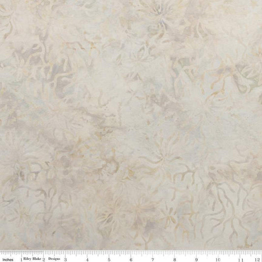 Fat Quarter End of Bolt Piece - Batiks Expressions Breathe BTAP801 Cloud - Riley Blake Designs - Hand-Dyed Print - Quilting Cotton