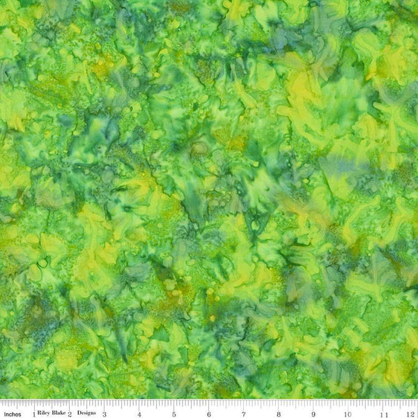 Batiks Expressions Hand-Dyes BTAP269 Shamrock - Riley Blake Designs - Hand-Dyed Print - Quilting Cotton