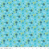 SALE Here Comes the Sun Flower Toss C14813 Sky by Riley Blake Designs - Floral Flowers - Quilting Cotton Fabric