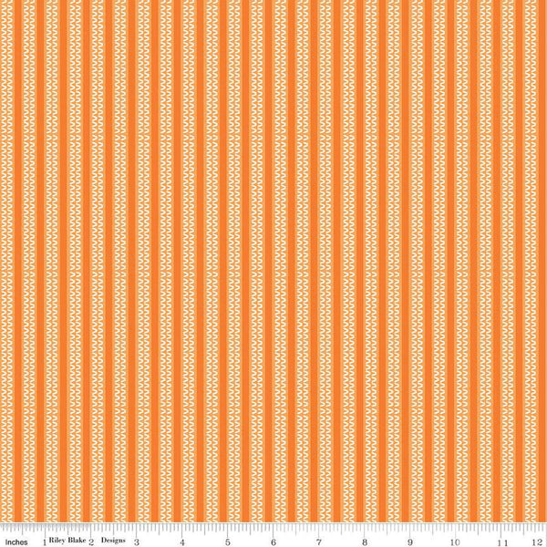 SALE Here Comes the Sun Stripes C14818 Orange by Riley Blake Designs - Stripe Striped - Quilting Cotton Fabric