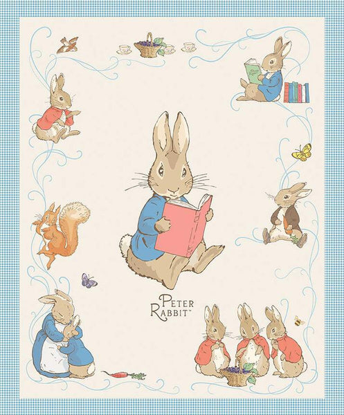 The Tale of Peter Rabbit Panel P14706 by Riley Blake Designs - Beatrix Potter Vignettes - Quilting Cotton Fabric - Licensed Product