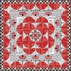 DEAL Red Licorice Quilt PATTERN P112 Jillily Studio - Riley Blake Designs - INSTRUCTIONS Only - Piecing Log Cabin with Applique