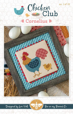 SALE Cornelius Chicken Club #1 Cross Stitch Pattern P051-ISE - Riley Blake - INSTRUCTIONS Only - It's Sew Emma - Counted Cross Stitch