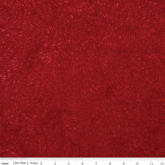 SALE Batiks Expressions Berry Lemonade BTHH1304 Cherry - Riley Blake Designs - Hand-Dyed Tjaps Print - Quilting Cotton