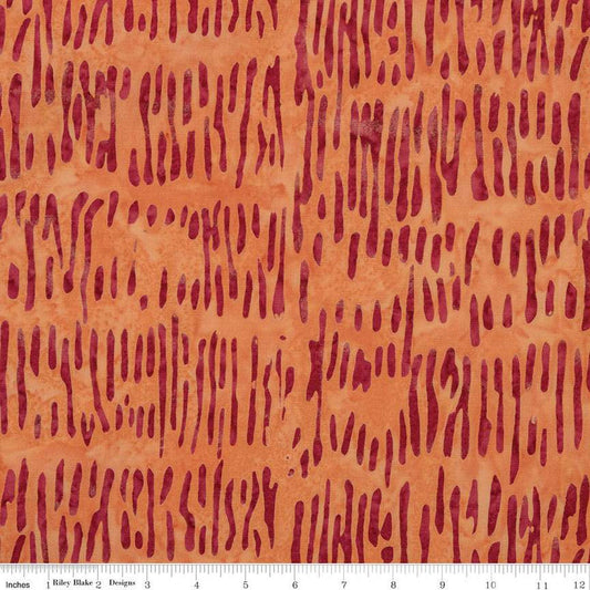 DEAL Batiks Expressions Berry Lemonade BTHH1297 Bitters - Riley Blake Designs - Hand-Dyed Tjaps Print - Quilting Cotton