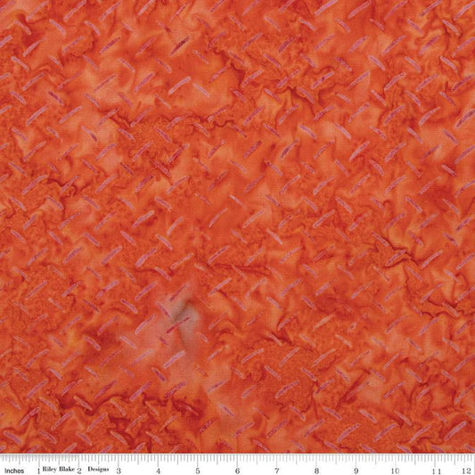 DEAL Batiks Expressions Berry Lemonade BTHH1296 Carrot Juice - Riley Blake Designs - Hand-Dyed Tjaps Print - Quilting Cotton