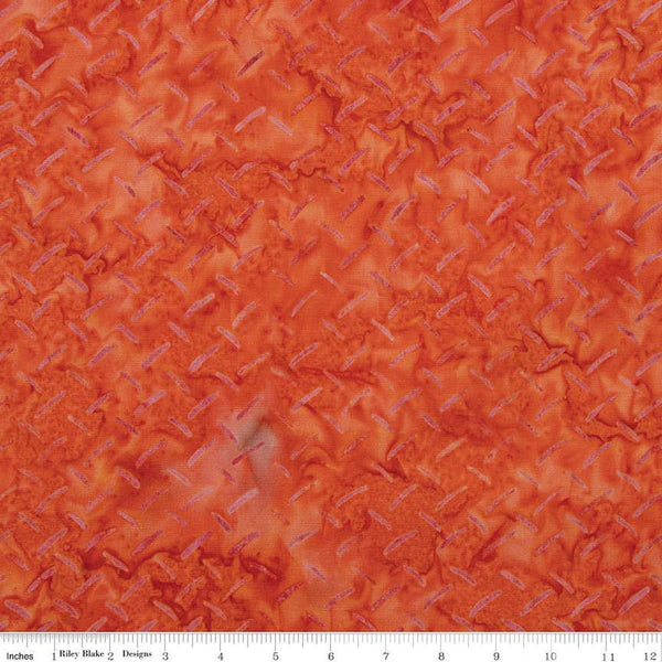 SALE Batiks Expressions Berry Lemonade BTHH1296 Carrot Juice - Riley Blake Designs - Hand-Dyed Tjaps Print - Quilting Cotton