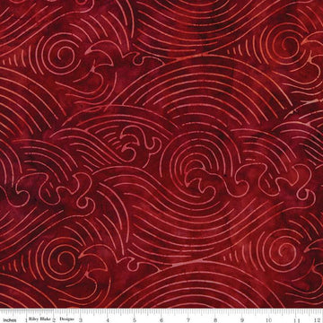 SALE Batiks Expressions Berry Lemonade BTAP1307 Pomegranate - Riley Blake Designs - Hand-Dyed Tjaps Print - Quilting Cotton