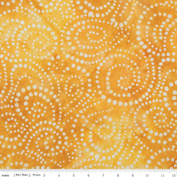 Batiks Expressions Berry Lemonade BTAP1294 Apple Cider - Riley Blake Designs - Hand-Dyed Tjaps Print - Quilting Cotton