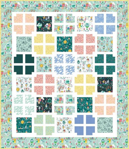 Windowpane Quilt PATTERN P144 by Primrose Cottage Quilts - Riley Blake Designs - INSTRUCTIONS Only - Piecing