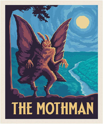 SALE Legends of the National Parks The Mothman Panel PD15330 - Riley Blake Designs - DIGITALLY PRINTED - Quilting Cotton Fabric